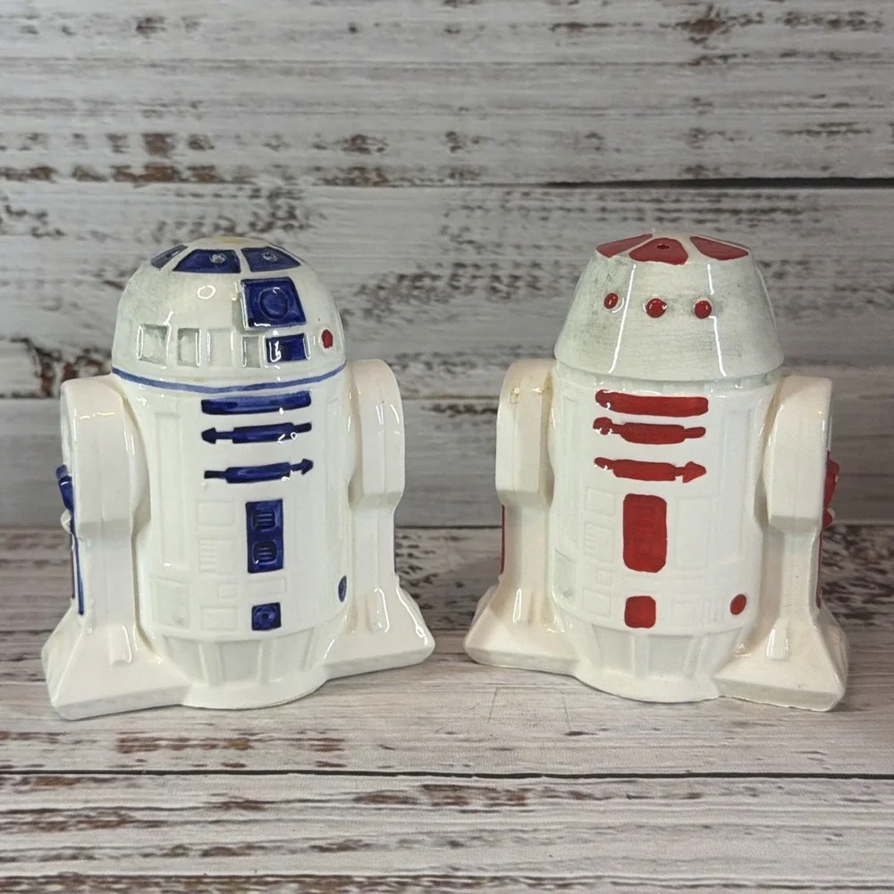 VTG R2-D2 R5-D4 Salt & Pepper Shakers Star Wars Sigma Ceramics